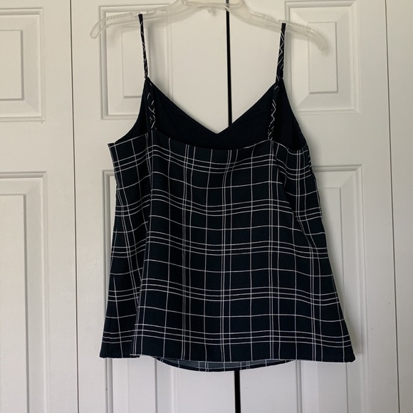 Navy Window Pane Camisole Blouse - Banana Republic - Picture 2 of 4